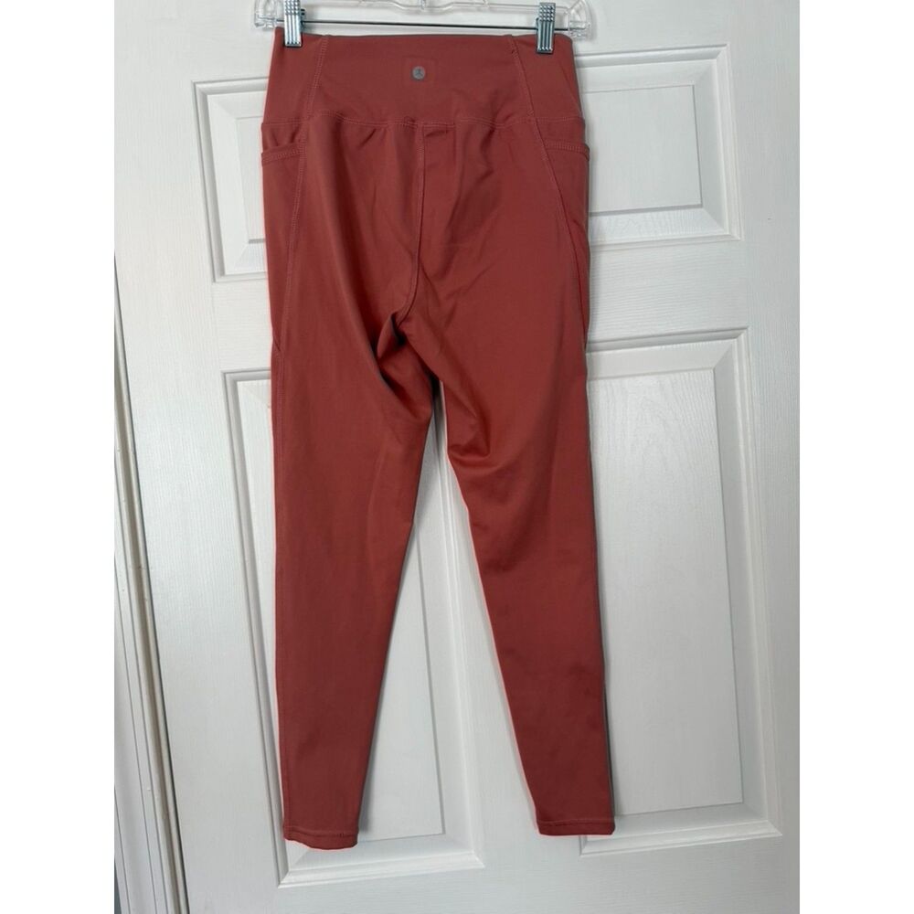 Danskin Women's High-Waisted Side Pocket Leggings Rose Clay Mauve - Size M